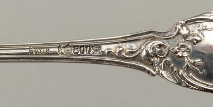 Antique German Silver Oyster Forks (Set of 6) - Bruckmann, C.F. Gutig, Leipzig
